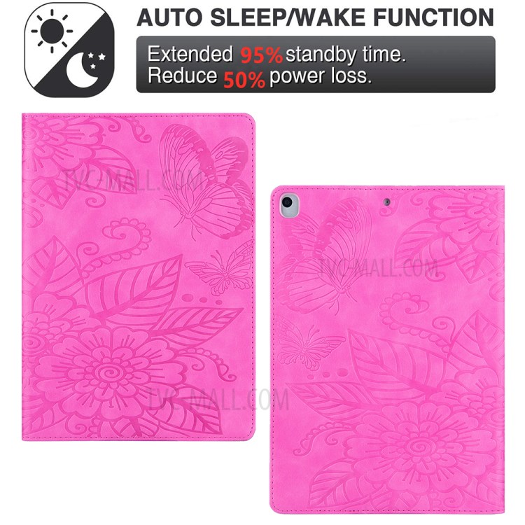 Pattern Imprinting Design Leather Tablet Protective Shell for iPad 10.2 (2019)/(2020)/Pro 10.5-inch (2017)/Air 10.5 inch (2019) - Rose-3