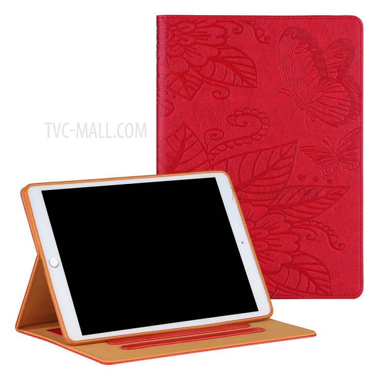 Pattern Imprinting Design Leather Tablet Protective Shell for iPad 10.2 (2019)/(2020)/Pro 10.5-inch (2017)/Air 10.5 inch (2019) - Red-1