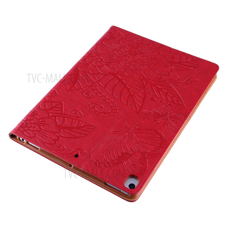 Pattern Imprinting Design Leather Tablet Protective Shell for iPad 10.2 (2019)/(2020)/Pro 10.5-inch (2017)/Air 10.5 inch (2019) - Red-12