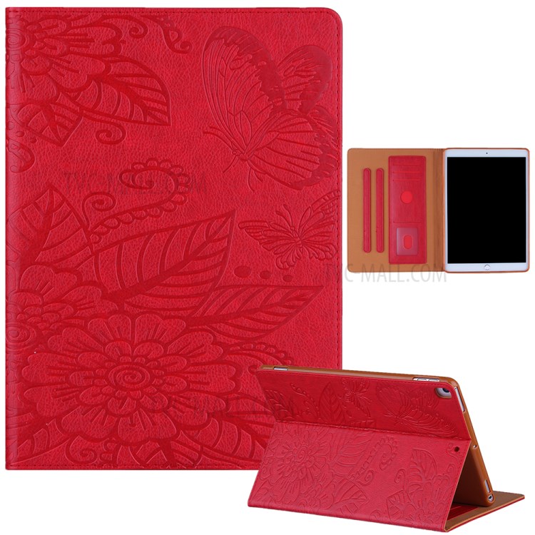 Pattern Imprinting Design Leather Tablet Protective Shell for iPad 10.2 (2019)/(2020)/Pro 10.5-inch (2017)/Air 10.5 inch (2019) - Red-13