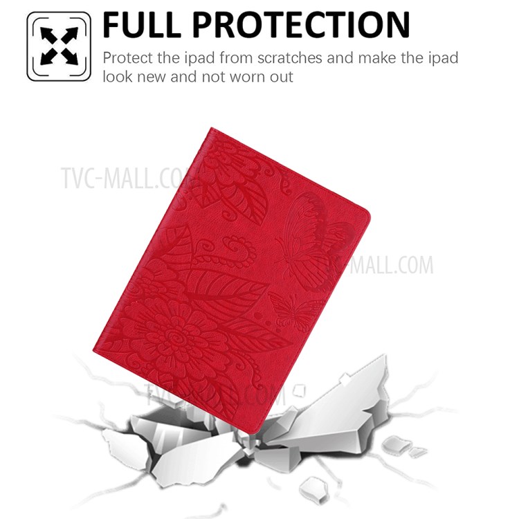 Pattern Imprinting Design Leather Tablet Protective Shell for iPad 10.2 (2019)/(2020)/Pro 10.5-inch (2017)/Air 10.5 inch (2019) - Red-2
