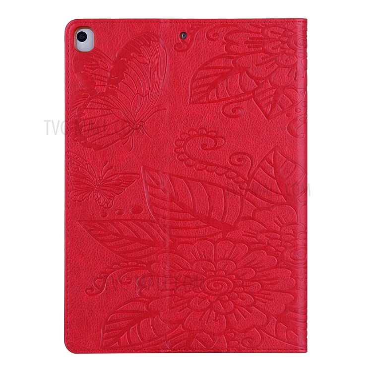 Pattern Imprinting Design Leather Tablet Protective Shell for iPad 10.2 (2019)/(2020)/Pro 10.5-inch (2017)/Air 10.5 inch (2019) - Red-7