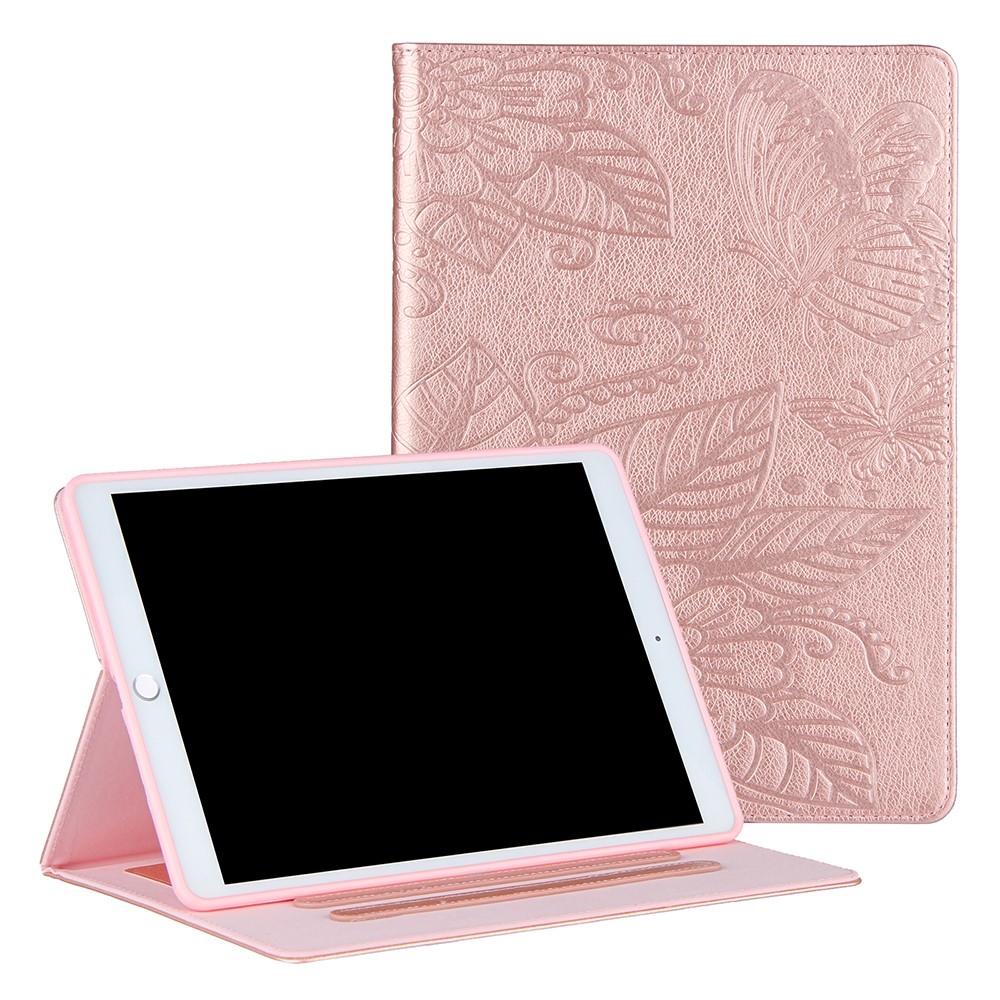 Pattern Imprinting Design Leather Tablet Protective Shell for iPad 10.2 (2019)/(2020)/Pro 10.5-inch (2017)/Air 10.5 inch (2019) - Rose Gold-1