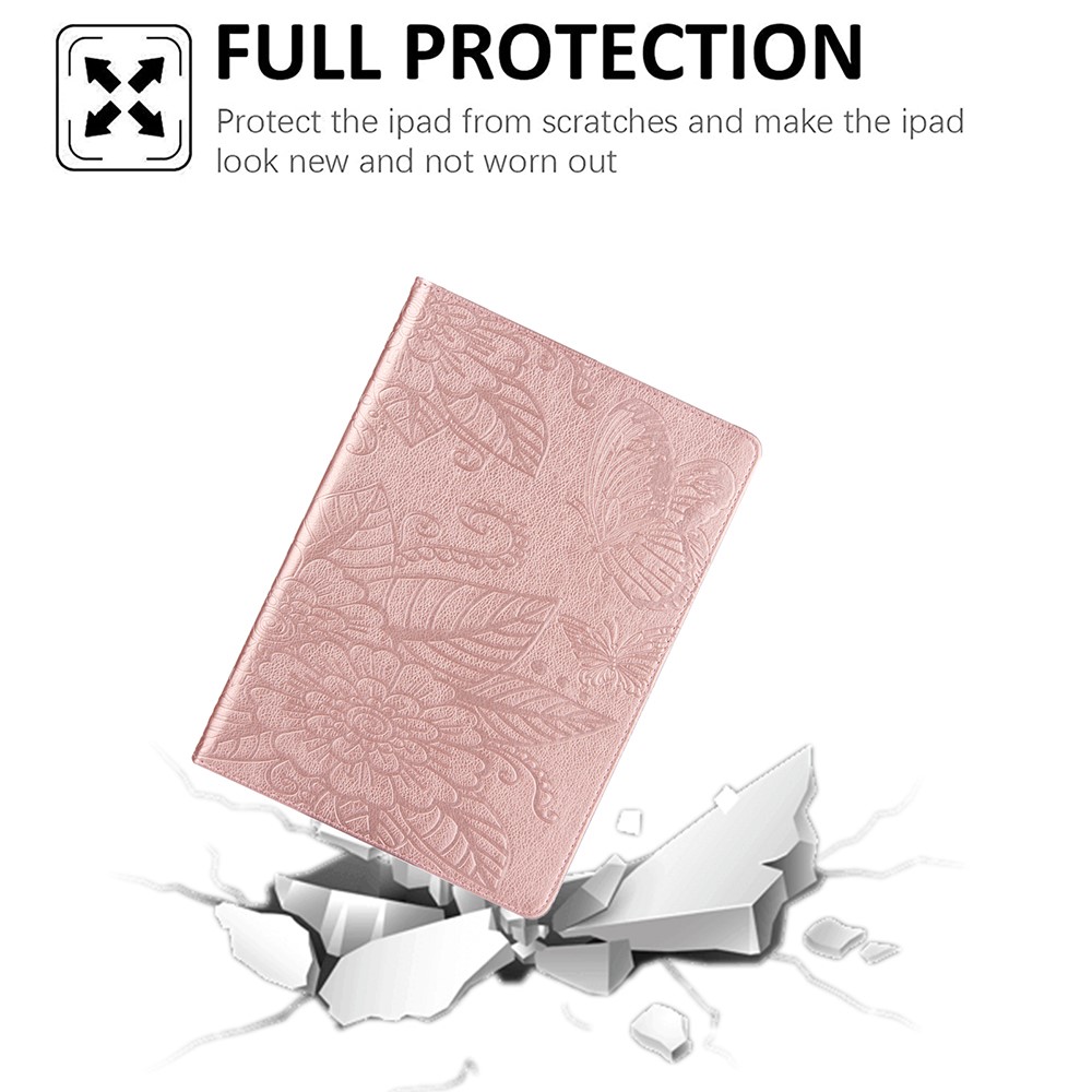 Pattern Imprinting Design Leather Tablet Protective Shell for iPad 10.2 (2019)/(2020)/Pro 10.5-inch (2017)/Air 10.5 inch (2019) - Rose Gold-2