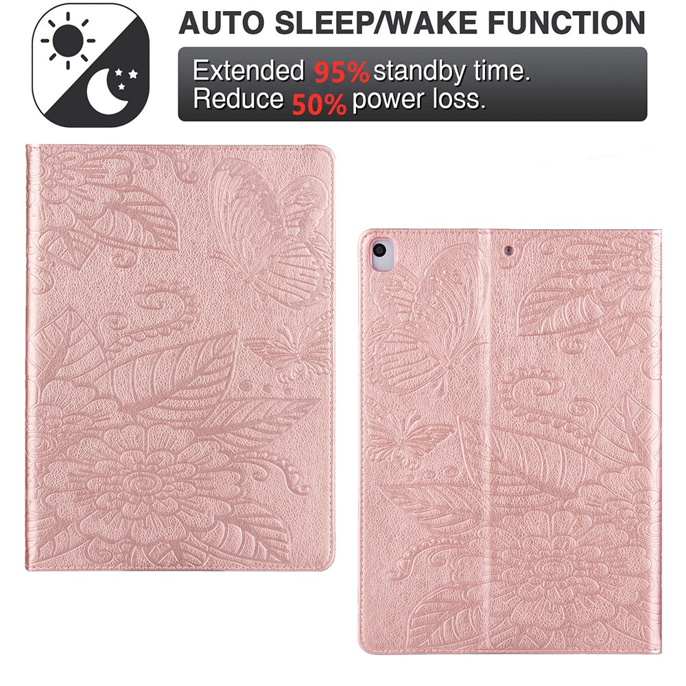 Pattern Imprinting Design Leather Tablet Protective Shell for iPad 10.2 (2019)/(2020)/Pro 10.5-inch (2017)/Air 10.5 inch (2019) - Rose Gold-3