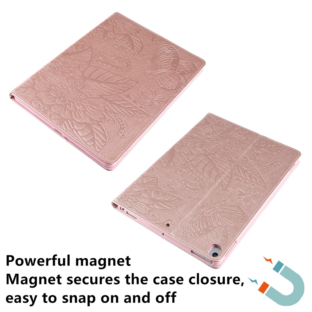 Pattern Imprinting Design Leather Tablet Protective Shell for iPad 10.2 (2019)/(2020)/Pro 10.5-inch (2017)/Air 10.5 inch (2019) - Rose Gold-6