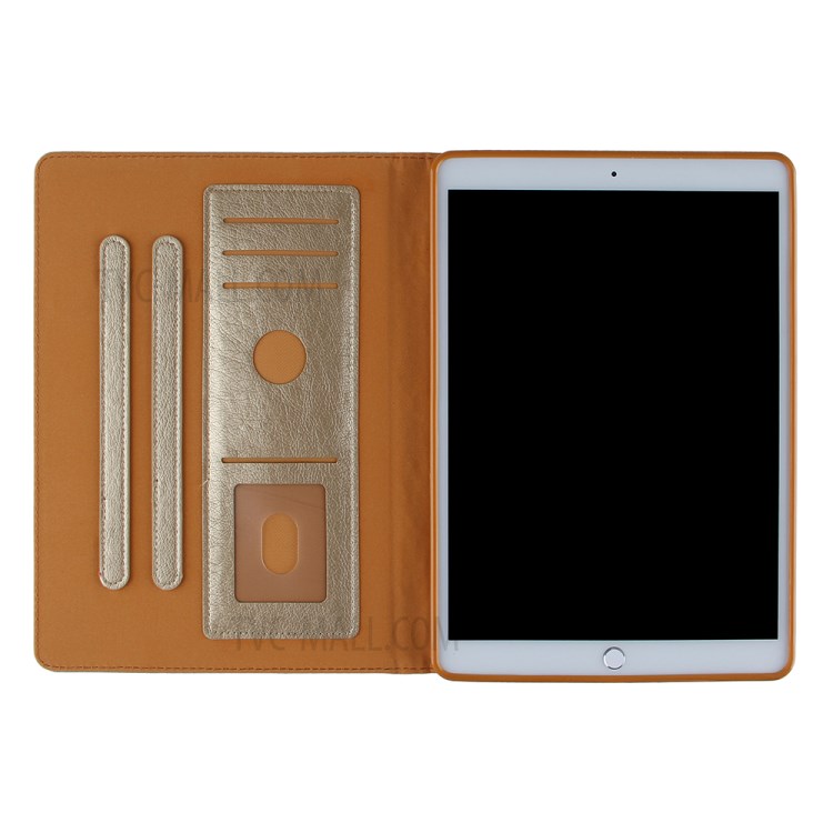 Pattern Imprinting Design Leather Tablet Protective Shell for iPad 10.2 (2019)/(2020)/Pro 10.5-inch (2017)/Air 10.5 inch (2019) - Gold-10