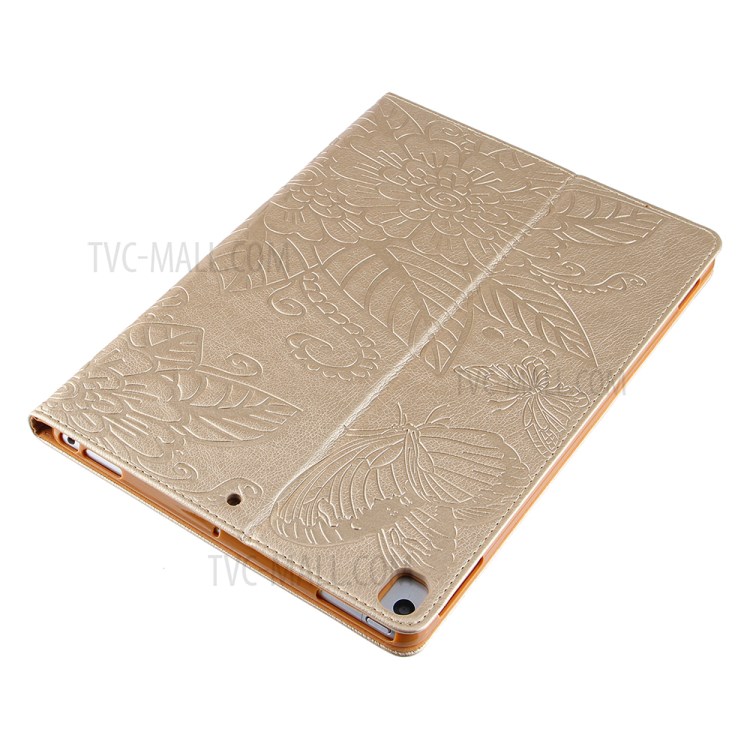 Pattern Imprinting Design Leather Tablet Protective Shell for iPad 10.2 (2019)/(2020)/Pro 10.5-inch (2017)/Air 10.5 inch (2019) - Gold-12