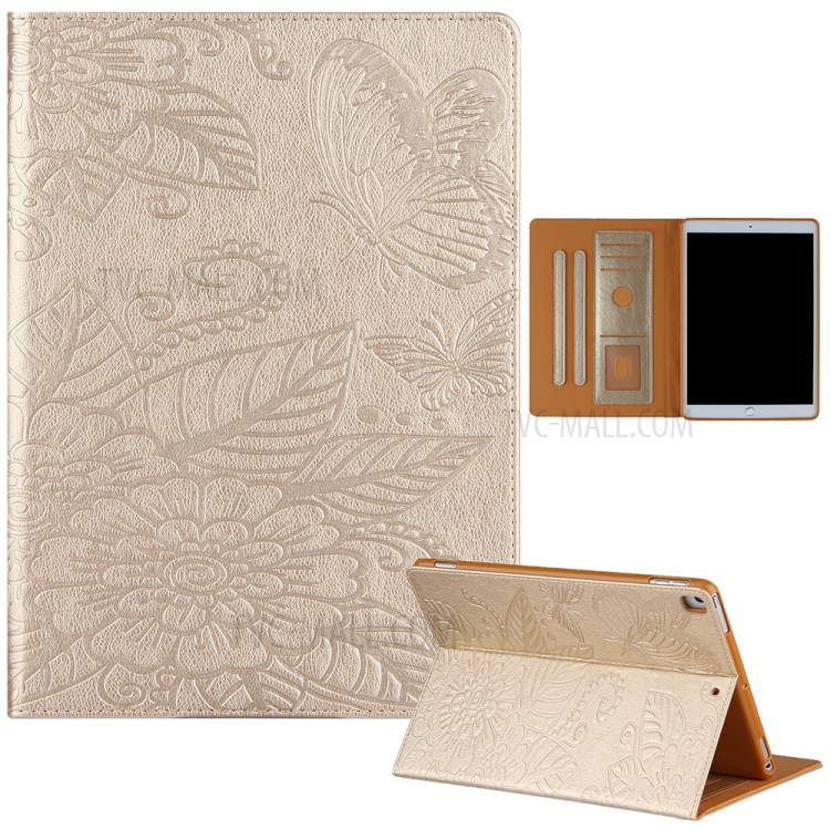 Pattern Imprinting Design Leather Tablet Protective Shell for iPad 10.2 (2019)/(2020)/Pro 10.5-inch (2017)/Air 10.5 inch (2019) - Gold-13