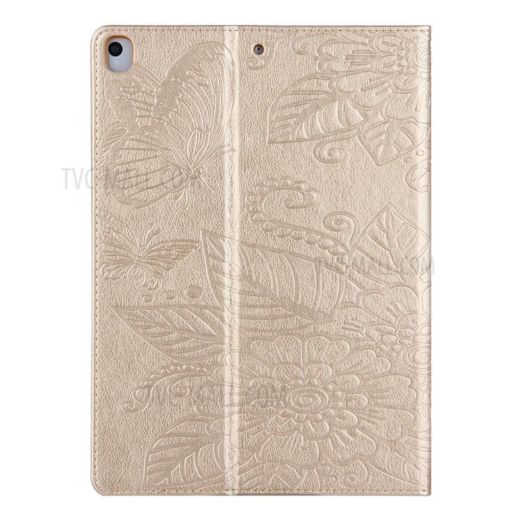 Pattern Imprinting Design Leather Tablet Protective Shell for iPad 10.2 (2019)/(2020)/Pro 10.5-inch (2017)/Air 10.5 inch (2019) - Gold-7