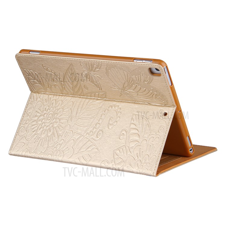 Pattern Imprinting Design Leather Tablet Protective Shell for iPad 10.2 (2019)/(2020)/Pro 10.5-inch (2017)/Air 10.5 inch (2019) - Gold-9