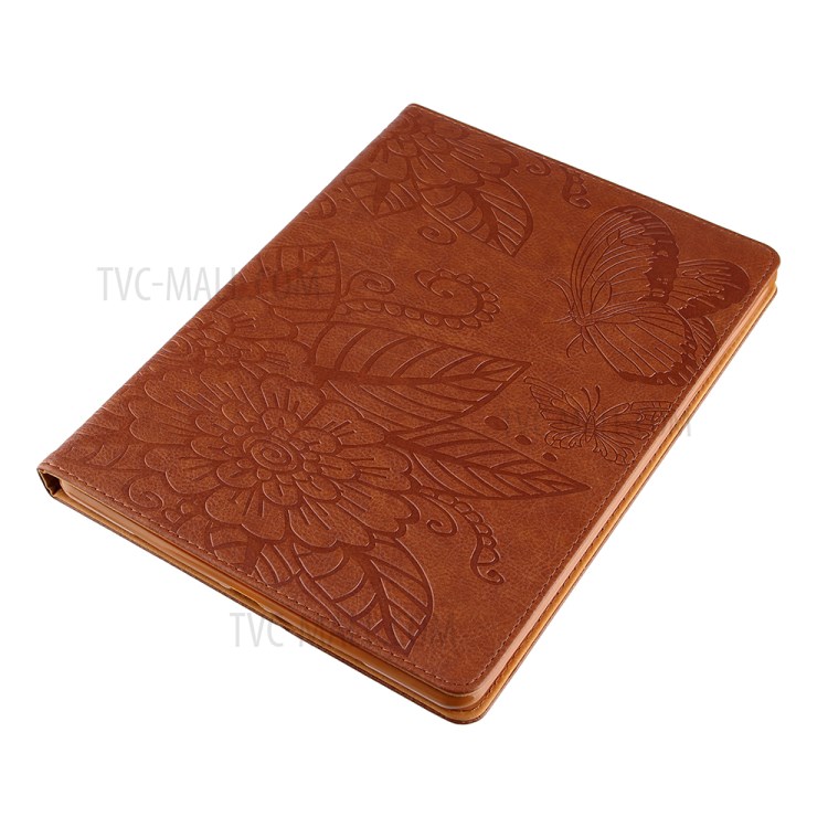 Full Protection Leather Tablet Protective Shell with Pattern Imprinting for iPad Air (2020)/Pro 11-inch (2018)/(2020) - Brown-11