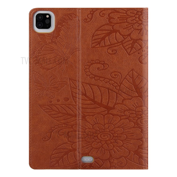 Full Protection Leather Tablet Protective Shell with Pattern Imprinting for iPad Air (2020)/Pro 11-inch (2018)/(2020) - Brown-7