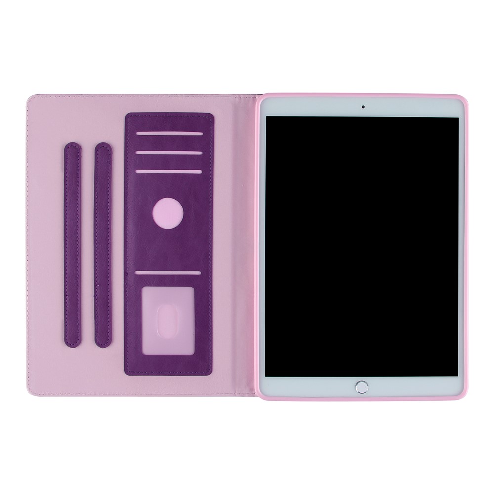Full Protection Leather Tablet Protective Shell with Pattern Imprinting for iPad Air (2020)/Pro 11-inch (2018)/(2020) - Purple-10
