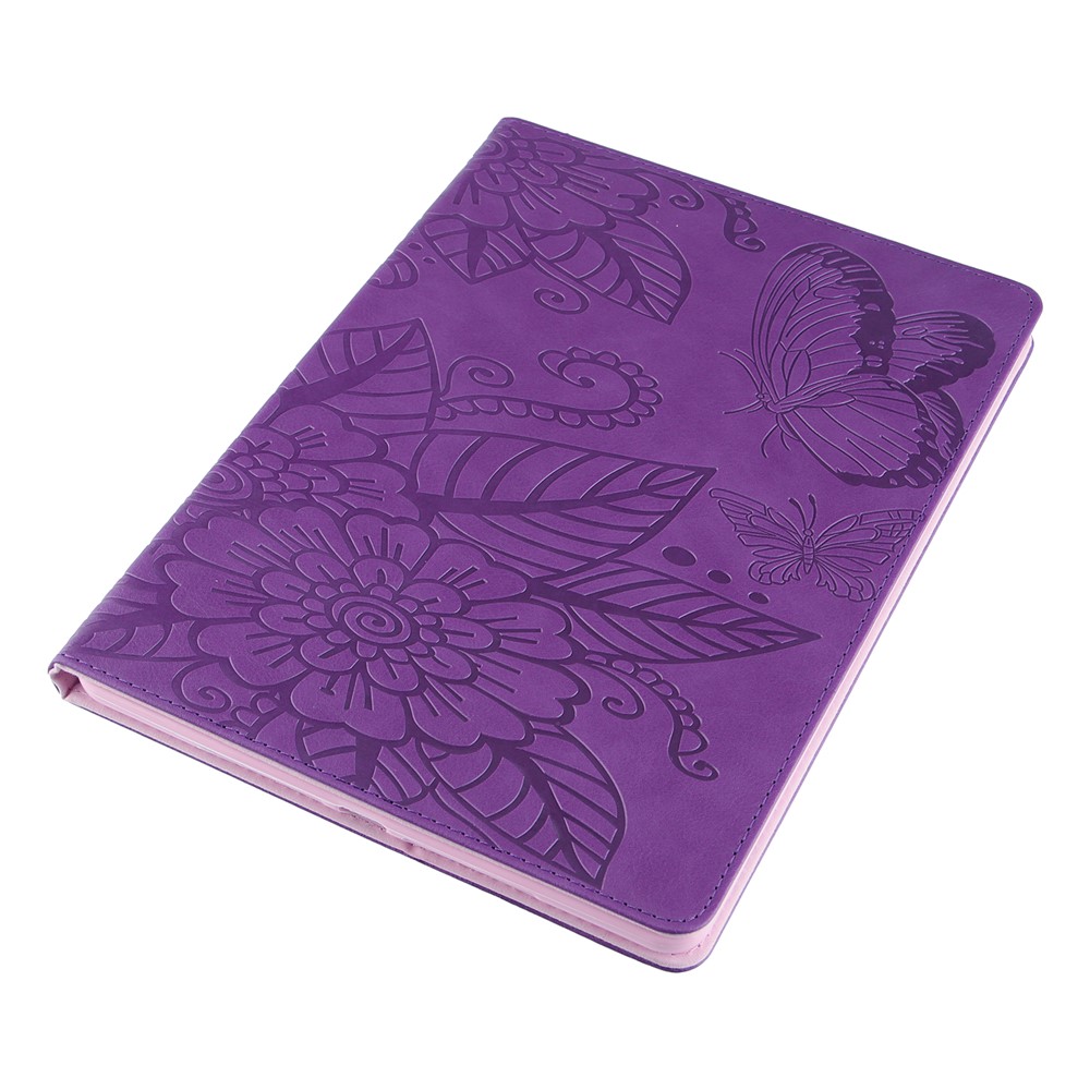 Full Protection Leather Tablet Protective Shell with Pattern Imprinting for iPad Air (2020)/Pro 11-inch (2018)/(2020) - Purple-11