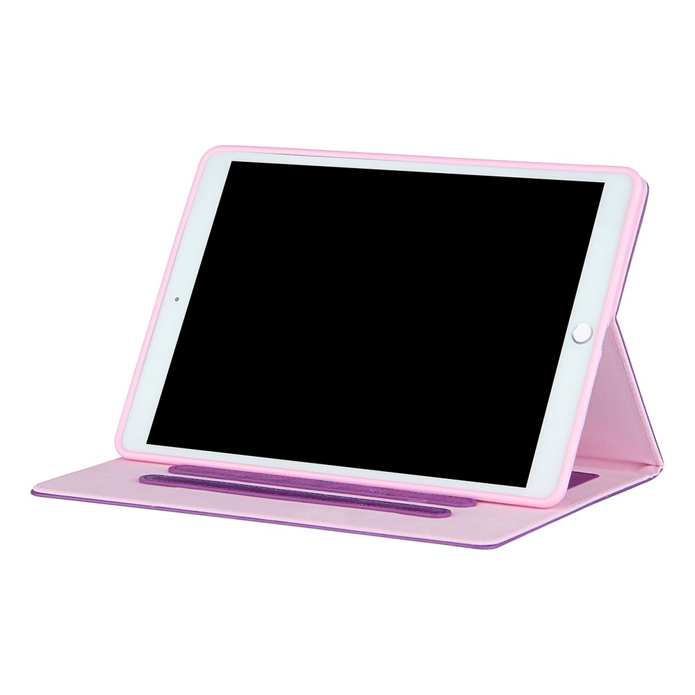 Full Protection Leather Tablet Protective Shell with Pattern Imprinting for iPad Air (2020)/Pro 11-inch (2018)/(2020) - Purple-8