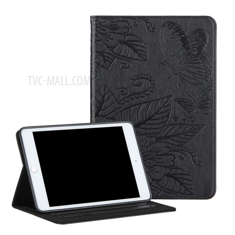 Pattern Imprinting Full Protection Leather Tablet Protective Shell for iPad Mini 1/2/3/4/(2019) 7.9 inch - Black-1