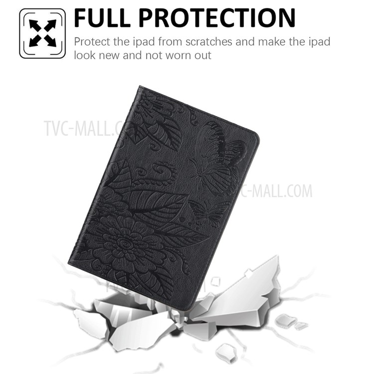 Pattern Imprinting Full Protection Leather Tablet Protective Shell for iPad Mini 1/2/3/4/(2019) 7.9 inch - Black-2