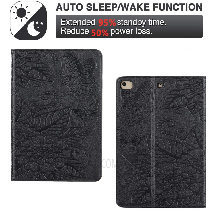 Pattern Imprinting Full Protection Leather Tablet Protective Shell for iPad Mini 1/2/3/4/(2019) 7.9 inch - Black-3