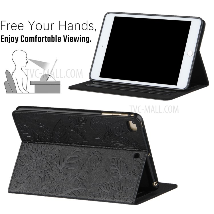 Pattern Imprinting Full Protection Leather Tablet Protective Shell for iPad Mini 1/2/3/4/(2019) 7.9 inch - Black-4
