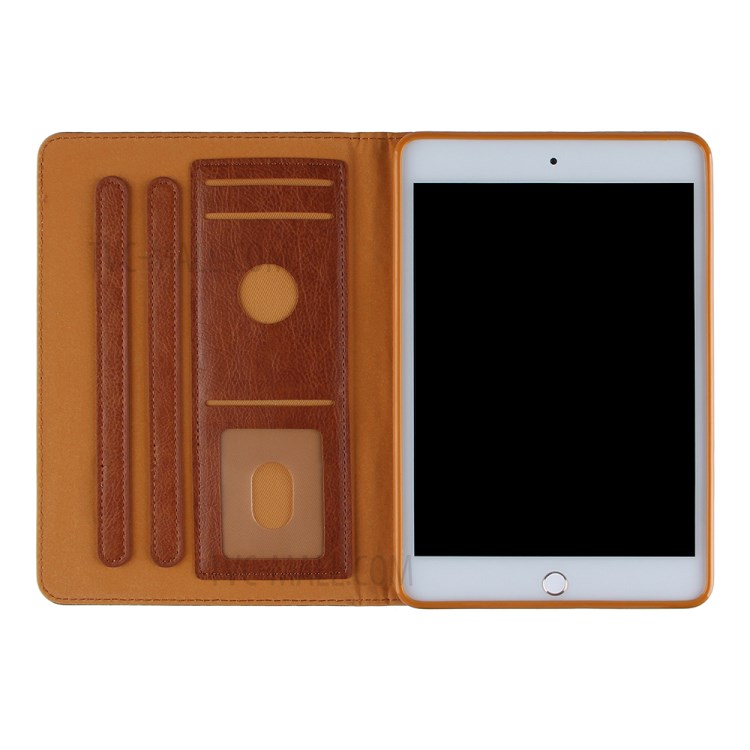 Pattern Imprinting Full Protection Leather Tablet Protective Shell for iPad Mini 1/2/3/4/(2019) 7.9 inch - Brown-10