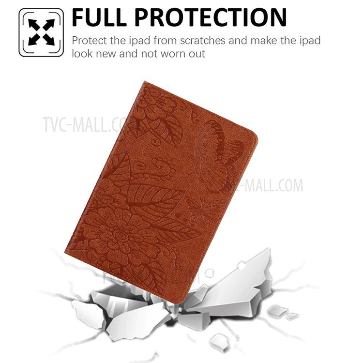 Pattern Imprinting Full Protection Leather Tablet Protective Shell for iPad Mini 1/2/3/4/(2019) 7.9 inch - Brown-2