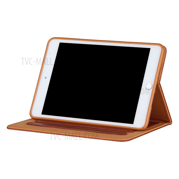 Pattern Imprinting Full Protection Leather Tablet Protective Shell for iPad Mini 1/2/3/4/(2019) 7.9 inch - Brown-8