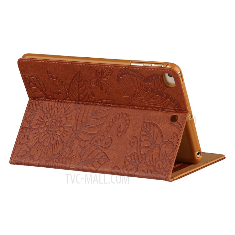 Pattern Imprinting Full Protection Leather Tablet Protective Shell for iPad Mini 1/2/3/4/(2019) 7.9 inch - Brown-9
