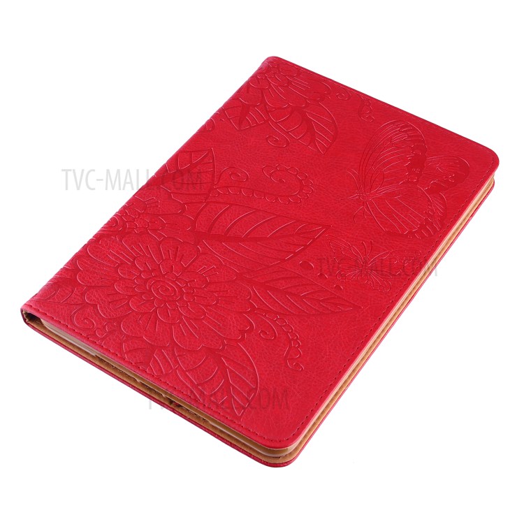 Pattern Imprinting Full Protection Leather Tablet Protective Shell for iPad Mini 1/2/3/4/(2019) 7.9 inch - Red-11