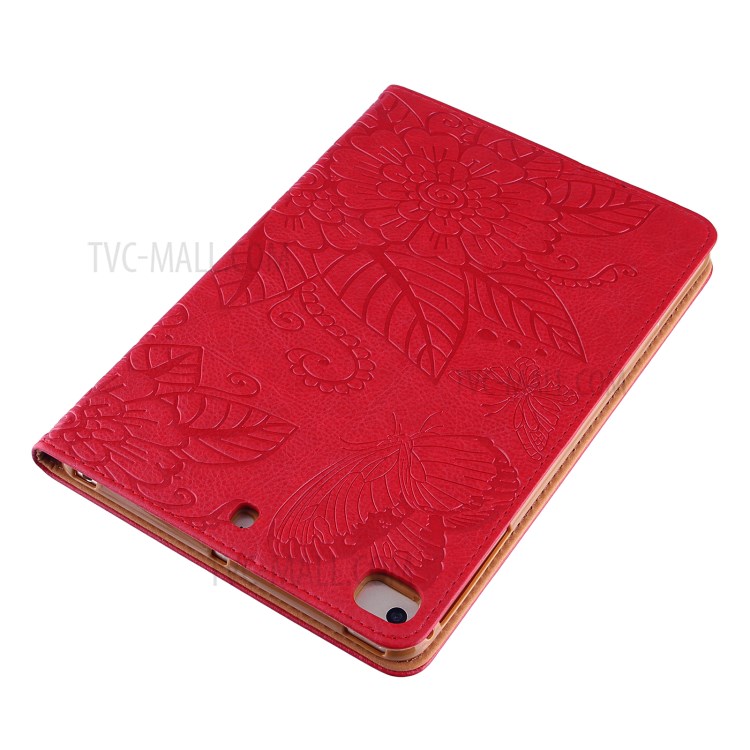 Pattern Imprinting Full Protection Leather Tablet Protective Shell for iPad Mini 1/2/3/4/(2019) 7.9 inch - Red-12