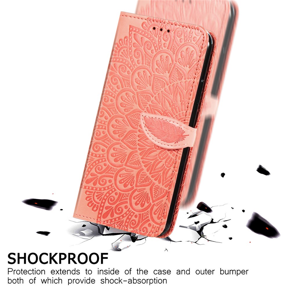 Wallet Design Traumflügel Mit Leder-Telefon-Shell-Abdeckung Mit Ständer Für IPhone 7 4,7 Zoll / 8 4,7 Zoll / SE (2. Generation) - Orange-4