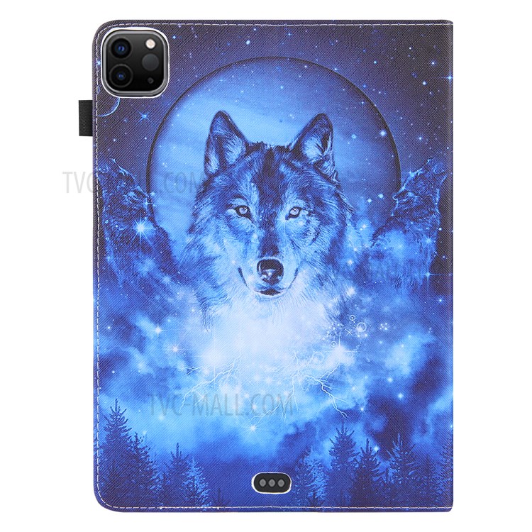 Full Protection Pattern Printing Leather Tablet Case for iPad Pro 10.5-inch (2017)/Air 10.5 inch (2019)/10.2 (2020)/(2019) - Wolf-3