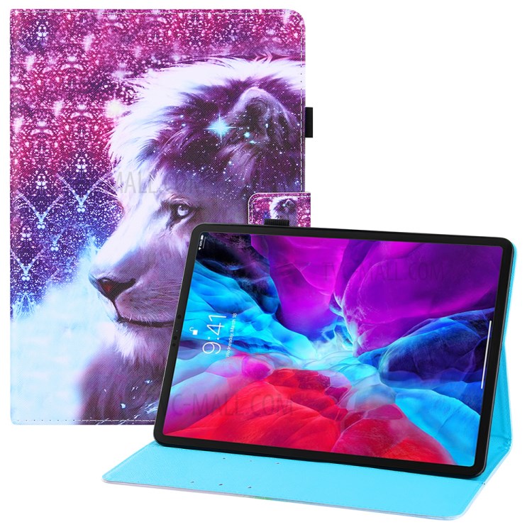 Full Protection Pattern Printing Leather Tablet Case for iPad Pro 10.5-inch (2017)/Air 10.5 inch (2019)/10.2 (2020)/(2019) - Lion-1