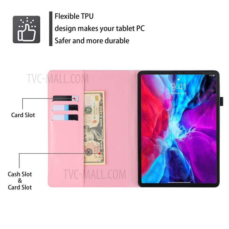Full Protection Pattern Printing Leather Tablet Case for iPad Pro 10.5-inch (2017)/Air 10.5 inch (2019)/10.2 (2020)/(2019) - Red/Purple/Green-8