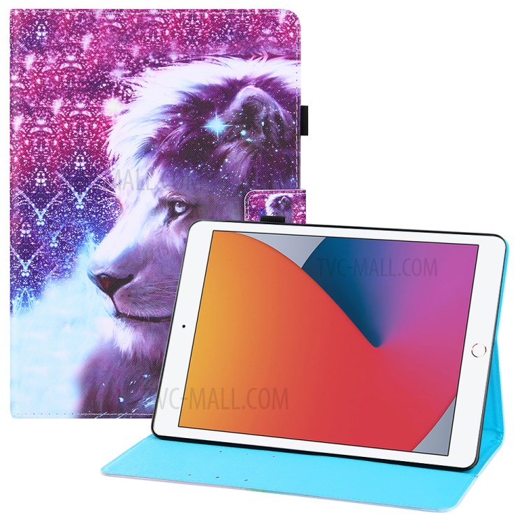 Pattern Printing Full Protection Leather Tablet Case for iPad Pro 11-inch (2020)/(2018)/Air (2020) - Lion-1