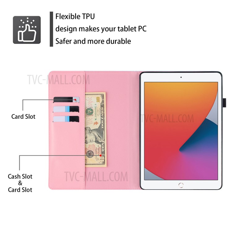 Pattern Printing Full Protection Leather Tablet Case for iPad Pro 11-inch (2020)/(2018)/Air (2020) - Red/Purple/Green-8