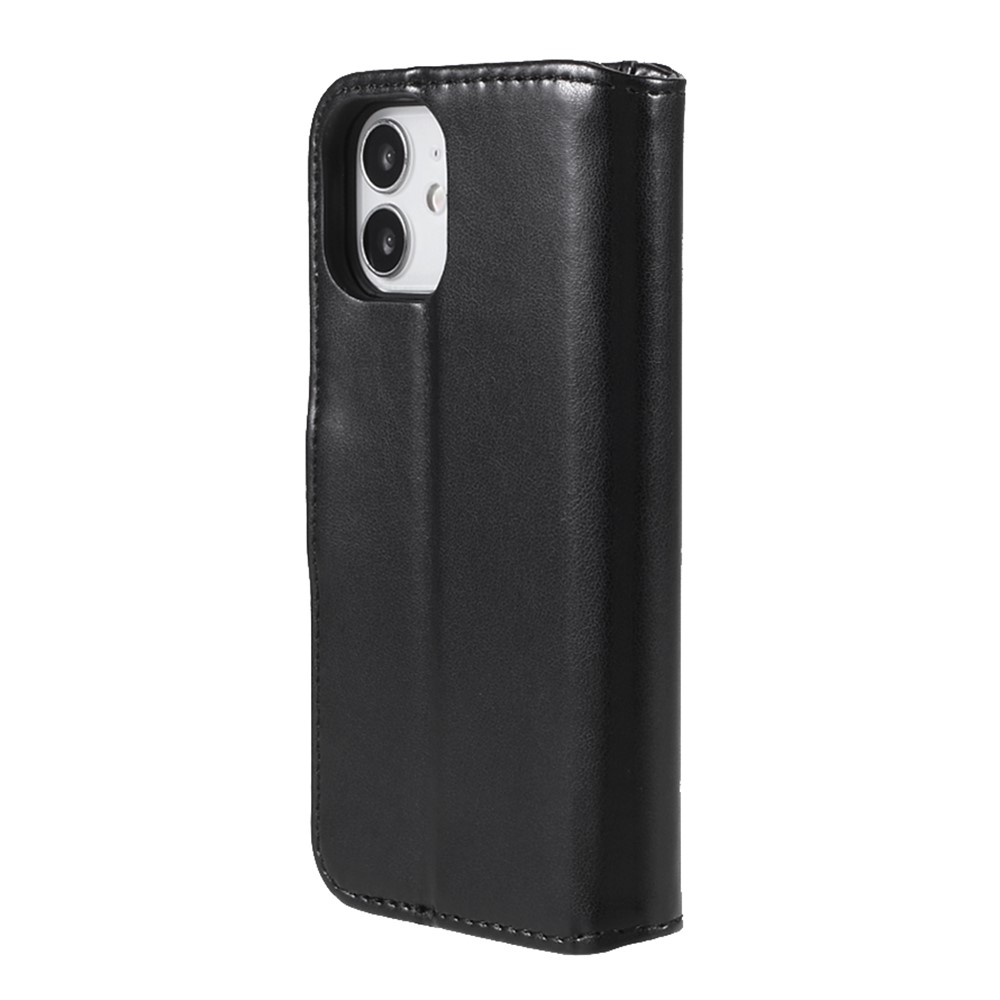 Card Holder Leather Wallet Phone Case with Supporting Stand for iPhone 12 Mini-3