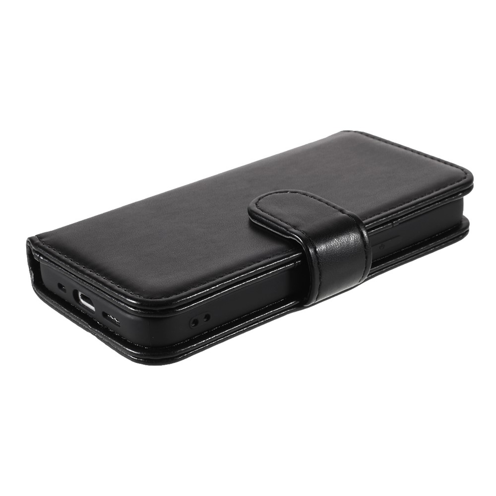 Card Holder Leather Wallet Phone Case with Supporting Stand for iPhone 12 Mini-4