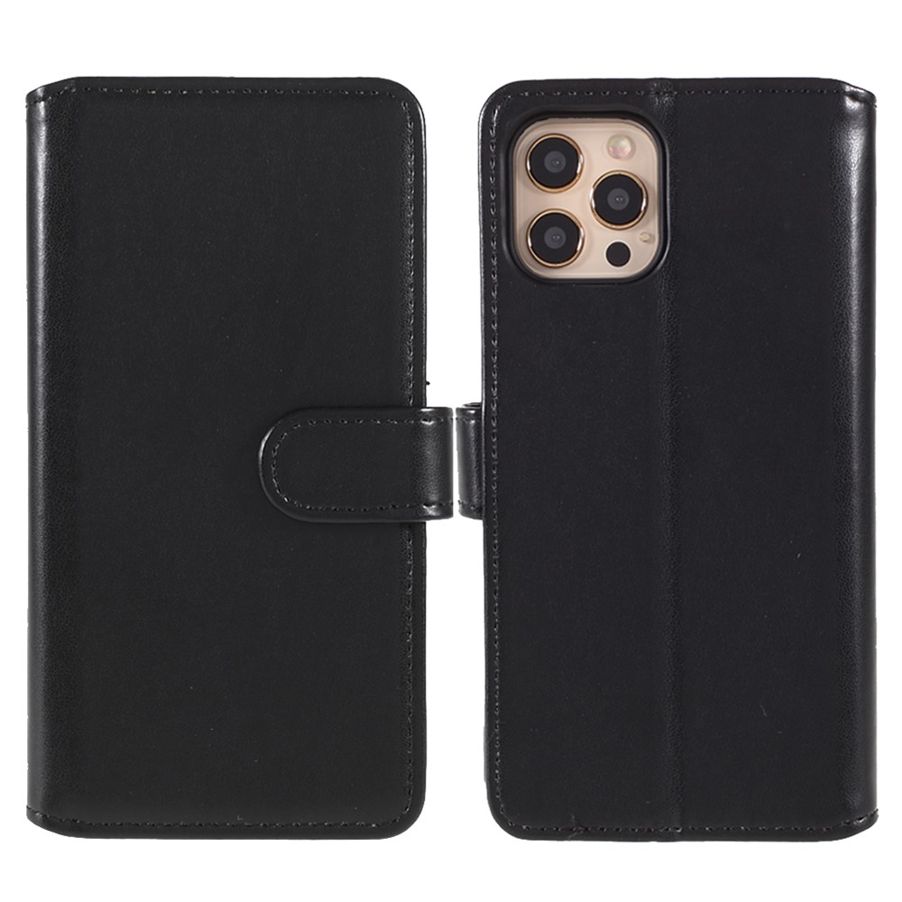 Magnetic Clasp Stand Leather Wallet Stand Phone Shell Case for iPhone 12 Pro Max-1