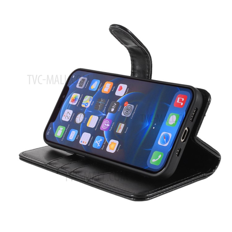 Magnetic Clasp Stand Leather Shell Case for iPhone 12 Pro / iPhone 12-8