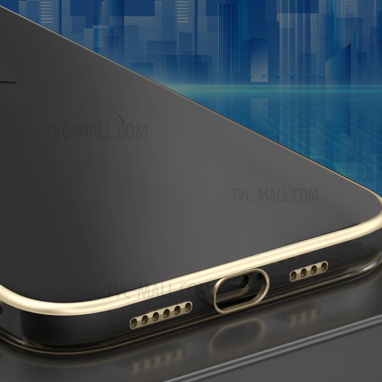 Lens Protection Electroplated Phone Case Soft TPU Back Cover for iPhone 12 Pro - Green-11