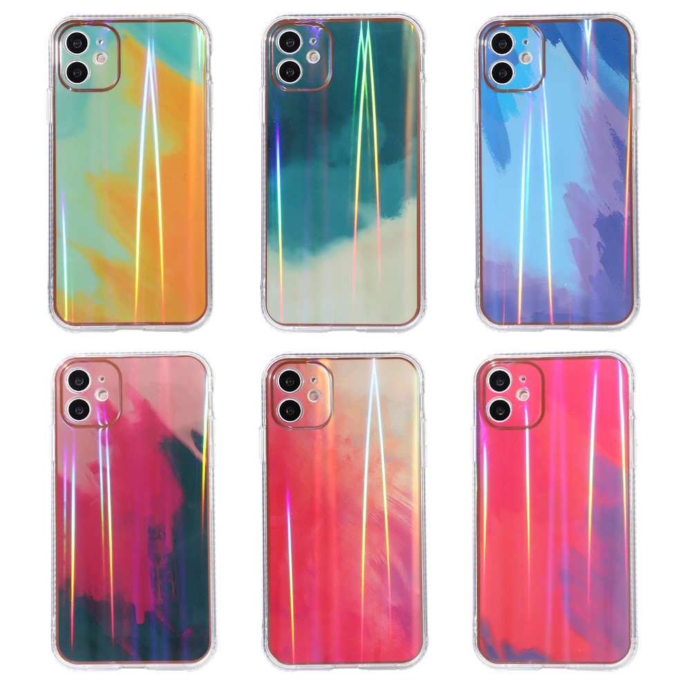 Rendering Watercolor Pattern TPU Phone Protective Case Shell for iPhone 11 6.1 inch - Style A-11