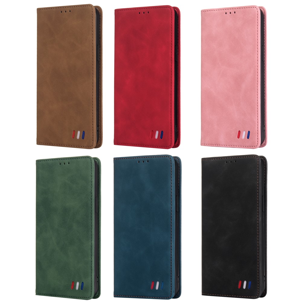 Tri-coloré Décor De Portefeuille De Portefeuille De Portefeuille Pour IPhone 12 Pro / IPhone 12 - Marron-8