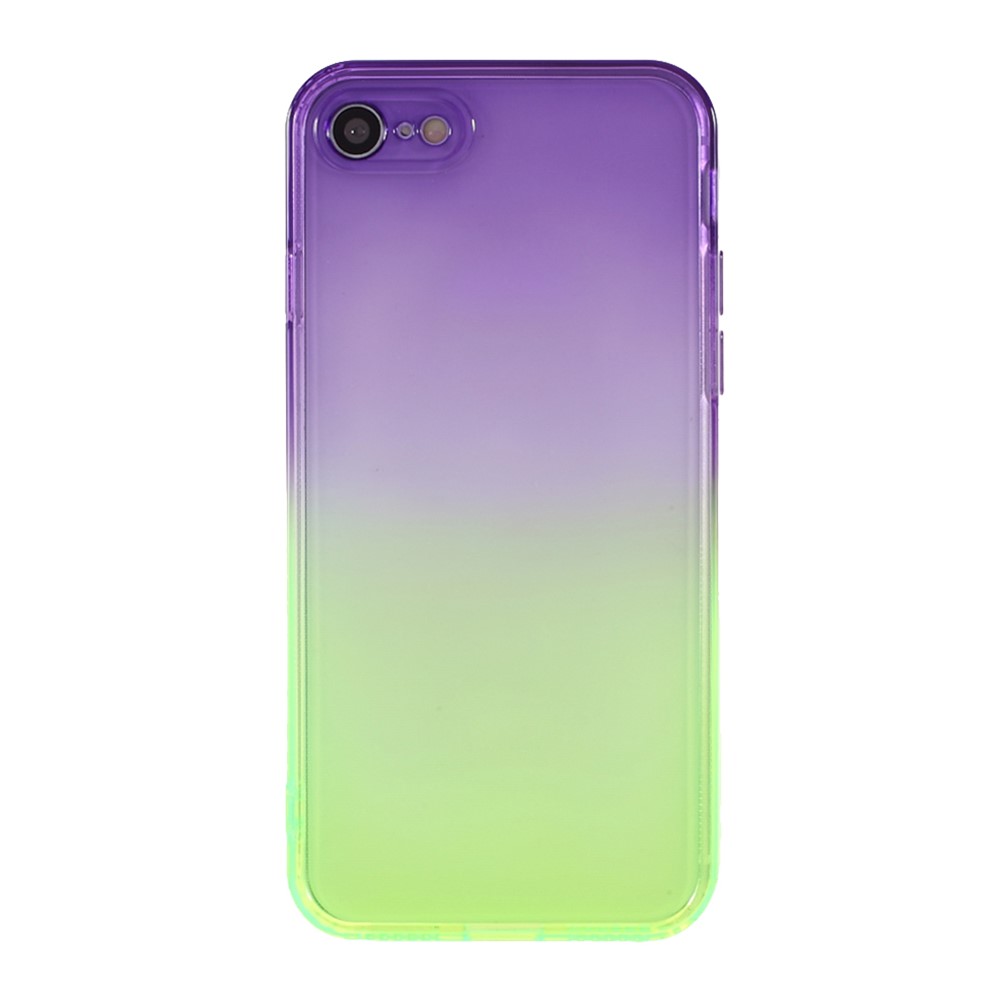 Shockproof Gradient Color TPU Phone Protective Shell Case for iPhone 7 4.7 inch / 8 8 4.7 inch / SE (2nd Generation) - Purple Green-2