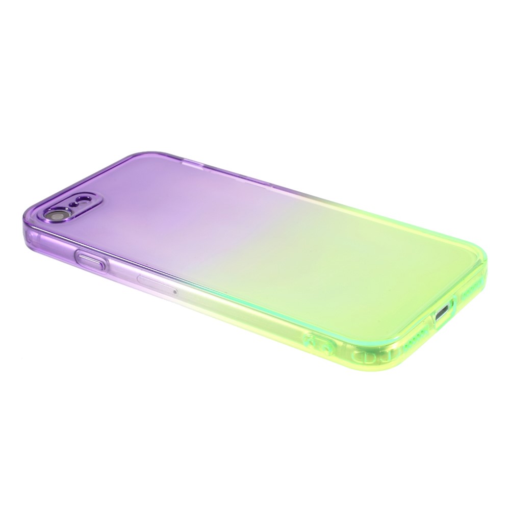 Shockproof Gradient Color TPU Phone Protective Shell Case for iPhone 7 4.7 inch / 8 8 4.7 inch / SE (2nd Generation) - Purple Green-5
