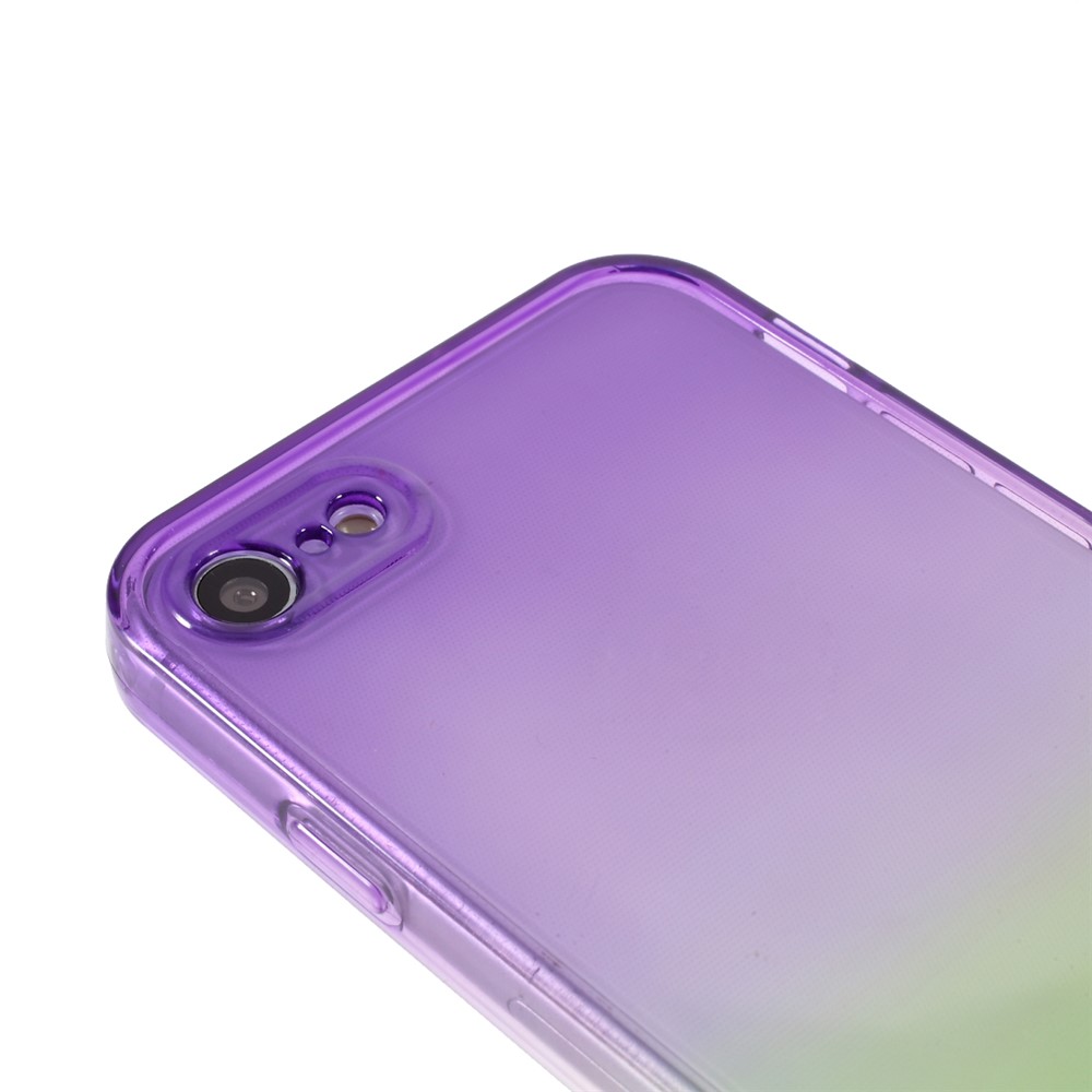 Shockproof Gradient Color TPU Phone Protective Shell Case for iPhone 7 4.7 inch / 8 8 4.7 inch / SE (2nd Generation) - Purple Green-7