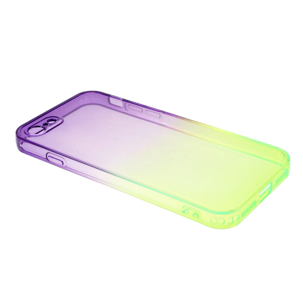 Shockproof Gradient Color TPU Phone Protective Shell Case for iPhone 7 4.7 inch / 8 8 4.7 inch / SE (2nd Generation) - Purple Green-9