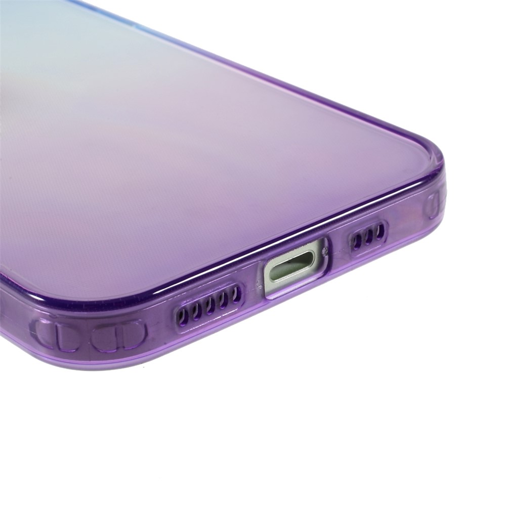 Gradient Color Fall Resistance TPU Phone Protective Shell Case Cover for iPhone 12 - Blue Purple-6