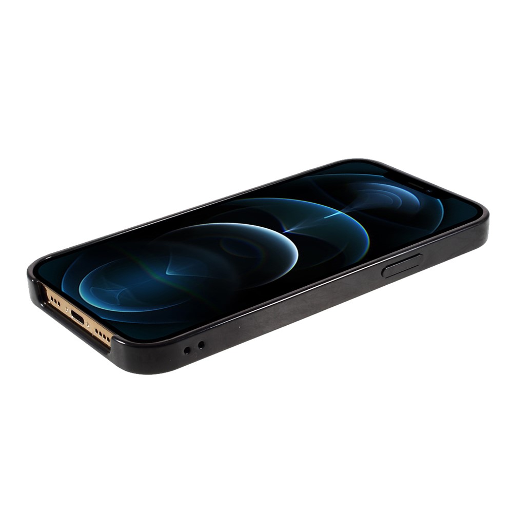 Candy Color Acrylic + TPU Hybrid Shockproof Phone Case for iPhone 12/12 Pro - Black-6