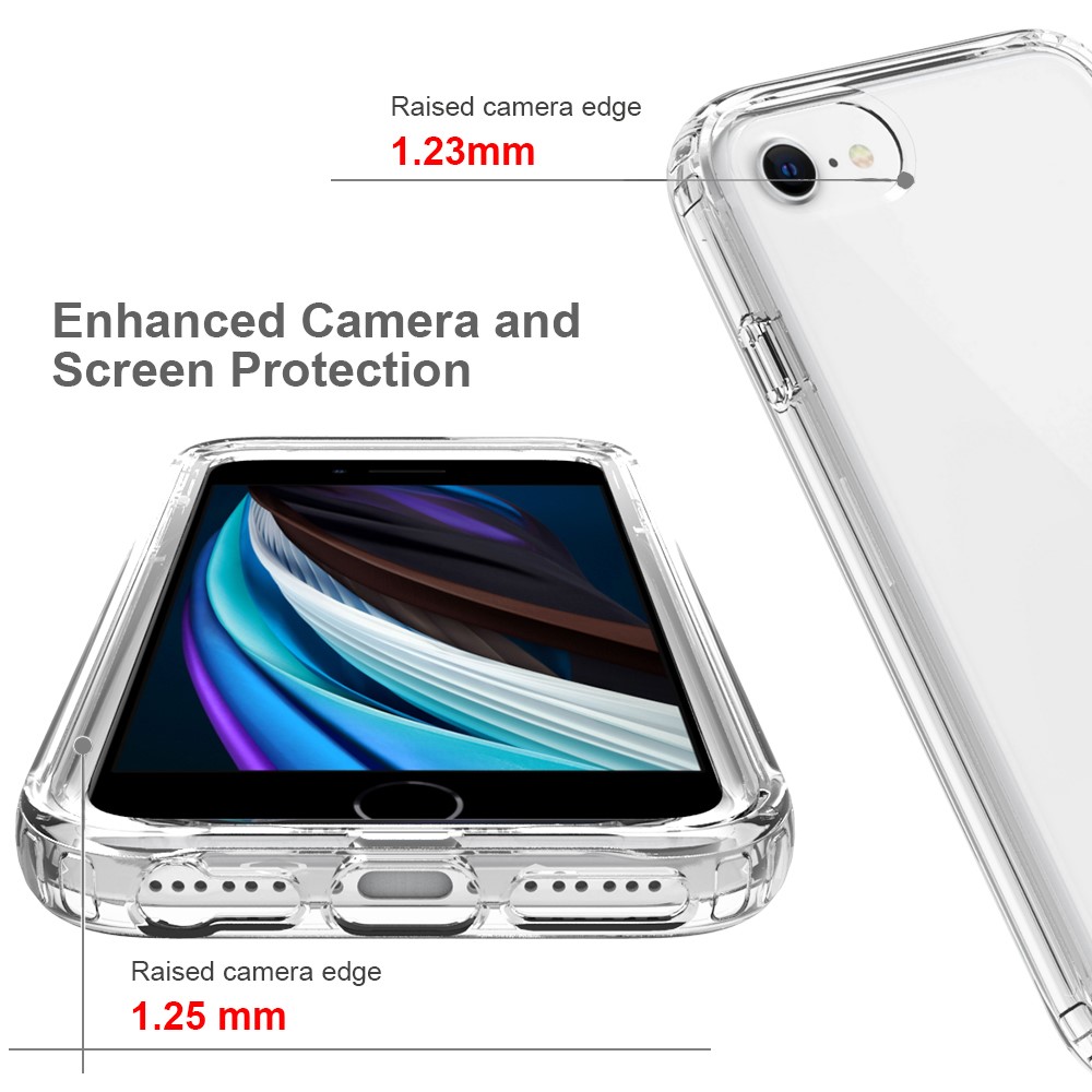 High Transmittance Hybrid Phone Case Cover for iPhone 6 4.7-inch / 7 4.7 inch / 8 4.7 inch / SE (2nd Generation) - Transparent-3